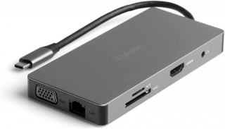 Dark USB 3.1 Type-C to Ethernet USB-C HDMI VGA USB 3.0 TF SD AUX Dönüştürücü