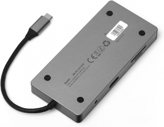 Dark USB 3.1 Type-C to Ethernet USB-C HDMI VGA USB 3.0 TF SD AUX Dönüştürücü