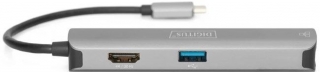 Digitus DA-70892 USB Type-C to HDMI USB 3.0 RJ45 Dönüştürücü