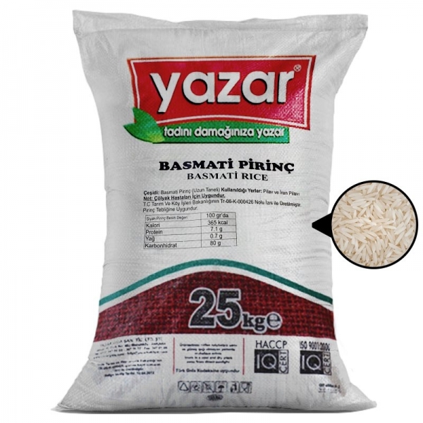 Yazar Basmati Pirinç 25 kg