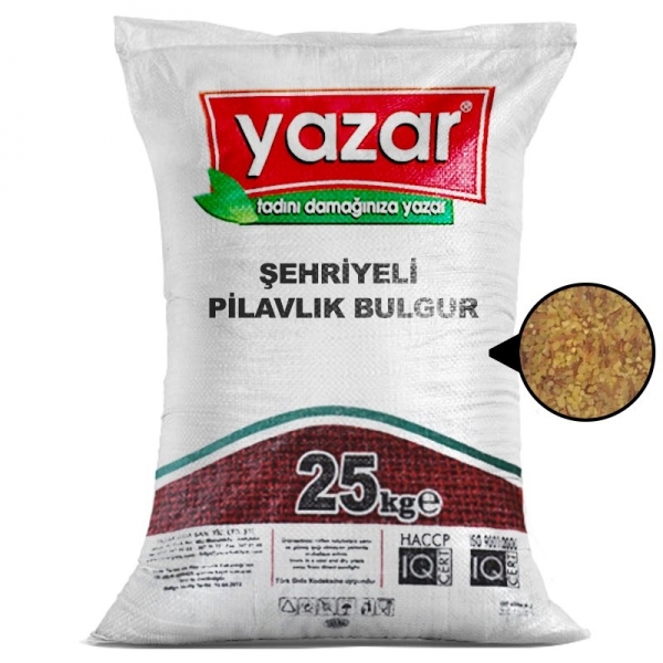 Yazar Şehriyeli Pilavlık Bulgur 25 kg