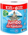 Mavi Beyaz Çek Sil Jumbo Kağıt Havlu resim