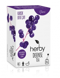 Herby Defense Kara Mürverli Karışık Bitki Çayı Bardak Poşet 20 Adet