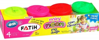 Fatih Mini Oyun Hamuru 4 Renk Neon 200 g