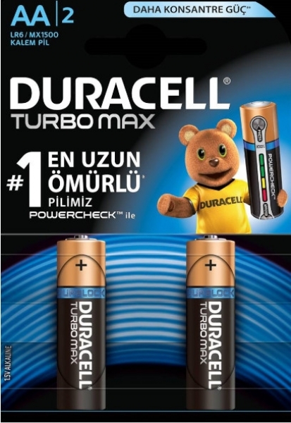 Duracell Turbo Max AA 2'li Kalem Pil