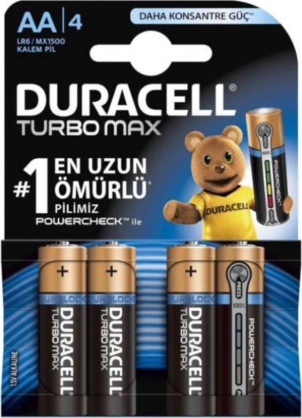 Duracell Turbo Max AA 4'lü Kalem Pil