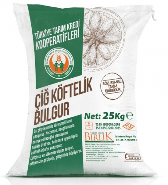 Tarım Kredi Birlik Çiğ Köftelik Bulgur 25 kg