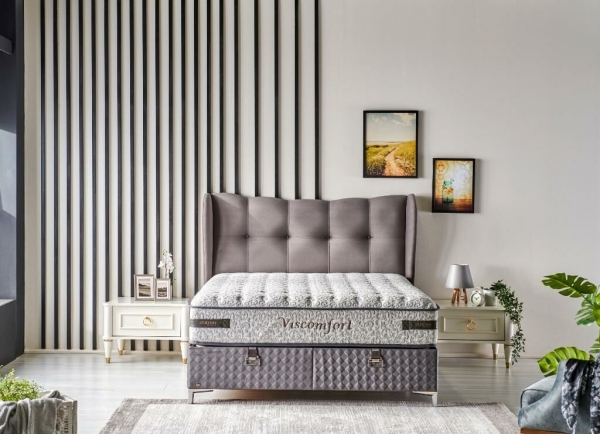 Mobilya Dükkanım MD Viscomfort 140x200 Baza+Başlık+Yatak Seti