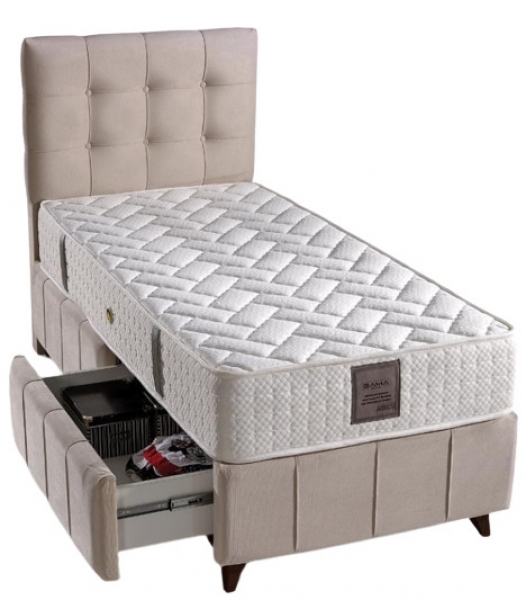 Mobilya Dükkanım MD Polo-Smart 120x200 Baza+Başlık+Yatak Seti