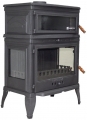 Flame Stove Retro Lüx Dik Fırınlı resim