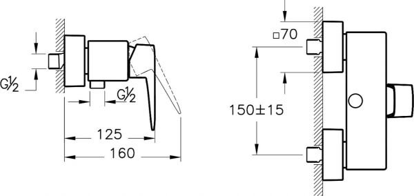 Artema Root Square A4276123 Duş Bataryası (Altın)