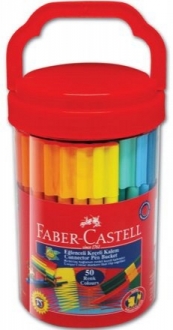Faber-Castell Eğlenceli Keçeli Kalem Kovalı 50 Renk