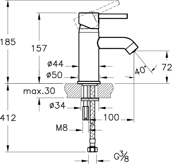 Artema Minimax S Kısa A42361 Lavabo Bataryası