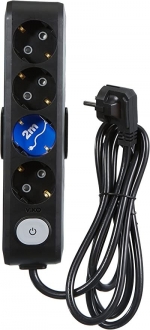 Viko Multi-Let 4'lü Topraklı Çocuk Korumalı Anahtarlı Priz 2m