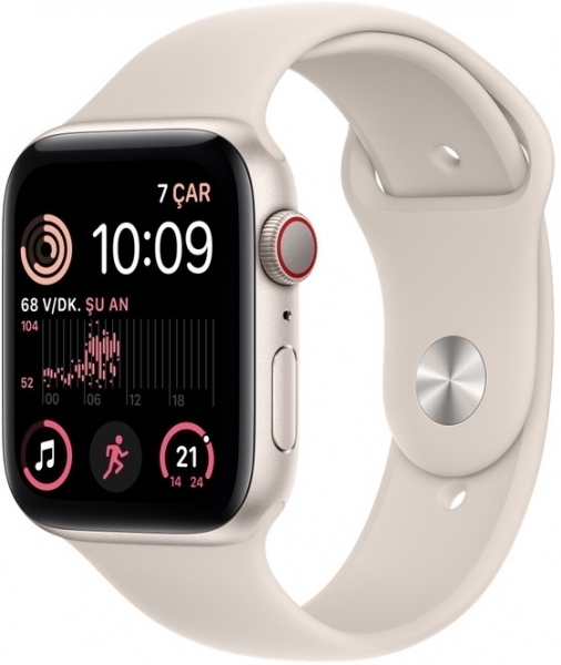 Apple Watch SE 2 (2022) Cellular 44mm Alüminyum Kasa ve Spor Kordon Akıllı Saat