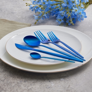 Karaca Orion Shiny Blue 30 Parça Çatal Kaşık Bıçak Takımı