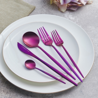 Karaca Orion Shiny Purple 30 Parça Çatal Kaşık Bıçak Takımı