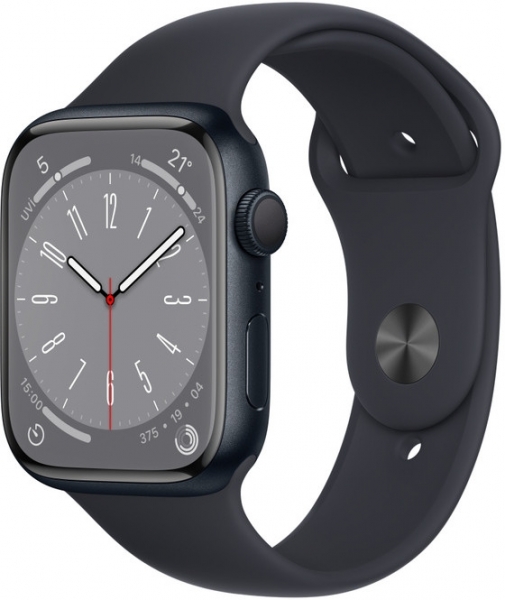 Apple Watch Series 8 45mm Alüminyum Kasa ve Spor Kordon Akıllı Saat