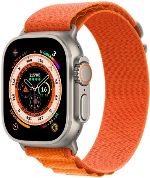 Apple Watch Ultra Titanyum Kasa ve Alpine Loop Akıllı Saat