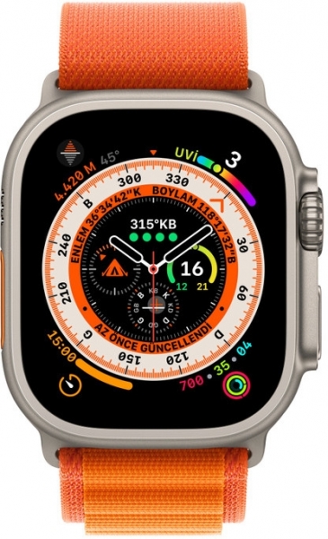 Apple Watch Ultra Titanyum Kasa ve Alpine Loop Akıllı Saat