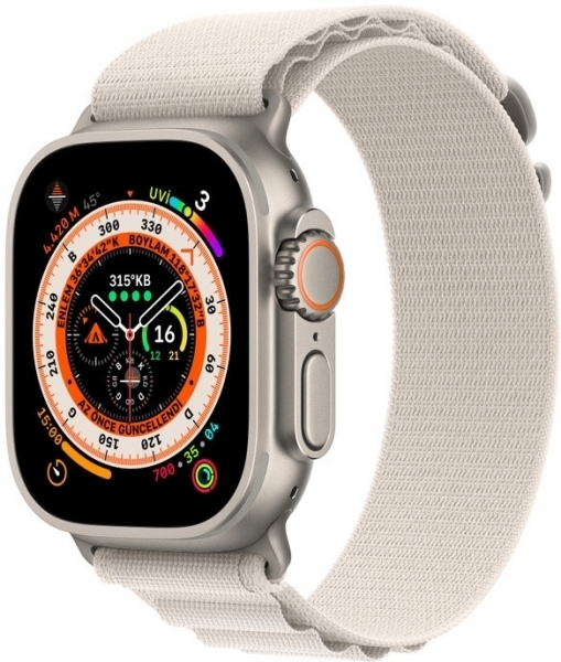 Apple Watch Ultra Titanyum Kasa ve Alpine Loop Akıllı Saat