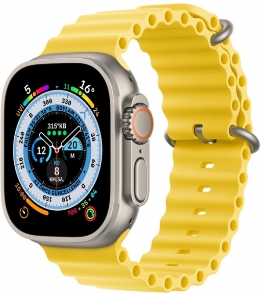 Apple Watch Ultra Titanyum Kasa ve Ocean Kordon Akıllı Saat