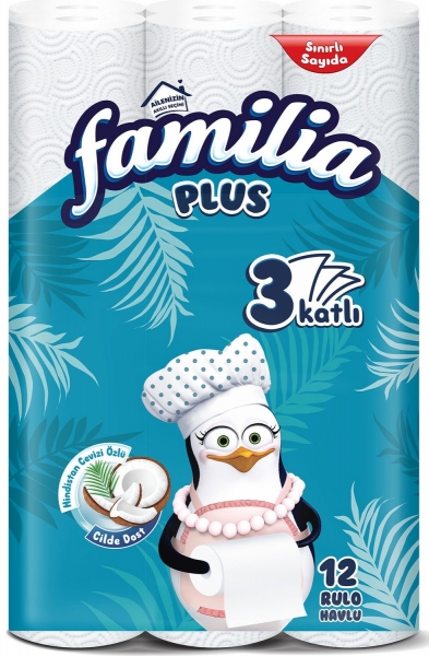 Familia Plus Hindistan Cevizi Özlü Kağıt Havlu 12 Rulo
