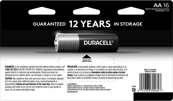 Duracell Coppertop Power Boost AA 16'lı Kalem Pil