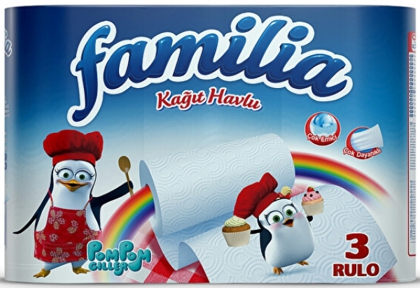 Familia Pompomgiller Kağıt Havlu 3 Rulo
