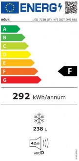 Uğur UED 7238 DTK NFI DGT D/S R66 Derin Dondurucu