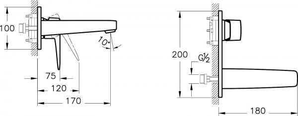 Artema Root Square Ankastre A4273826 Lavabo Bataryası (Bakır)