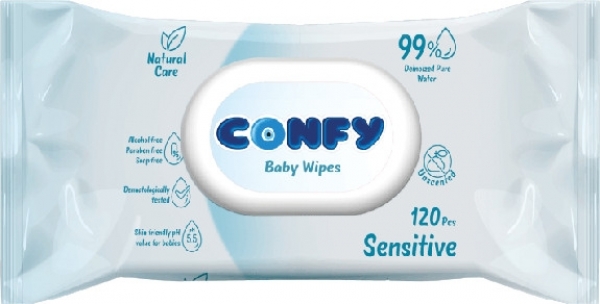 Confy Premium Sensitive Islak Mendil (120 Yaprak)