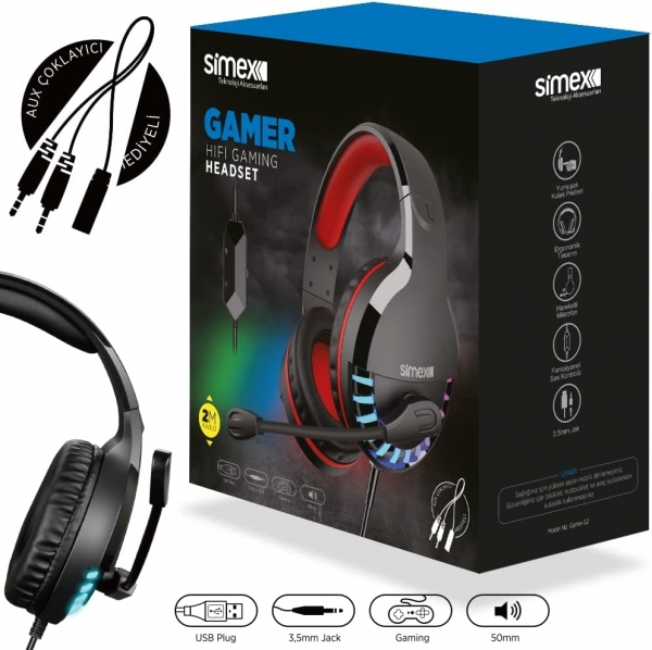 Simex Game-J2 Kablolu Kulaklık