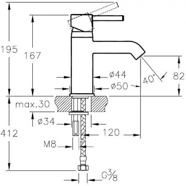 Artema Meta S A41793 Lavabo Bataryası