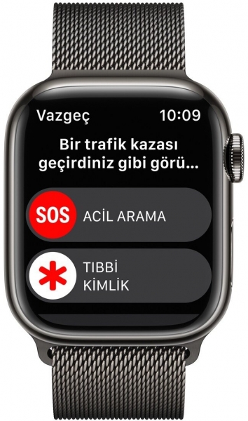 Apple Watch Series 8 Cellular 41mm Paslanmaz Çelik Kasa ve Milano Kordon Akıllı Saat
