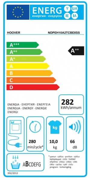 Hoover NDPEH10A2TCBEXSS Isı Pompalı Kurutma Makinesi