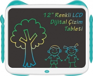 Wicue 12" Panda LCD Dijital Renkli Çizim Tableti