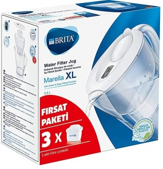 Brita Marella XL 3 Filtreli Su Arıtmalı Sürahi Beyaz