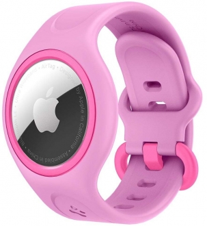 Spigen Apple AirTag Kılıf Wrist Band Play 360 Pembe