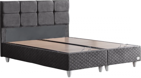 Cesur Gümüş 140x190 Baza+Başlık+Yatak Seti