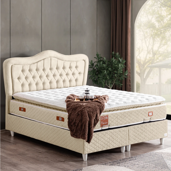 Cesur Calderon 140x190 Baza+Başlık+Yatak Seti