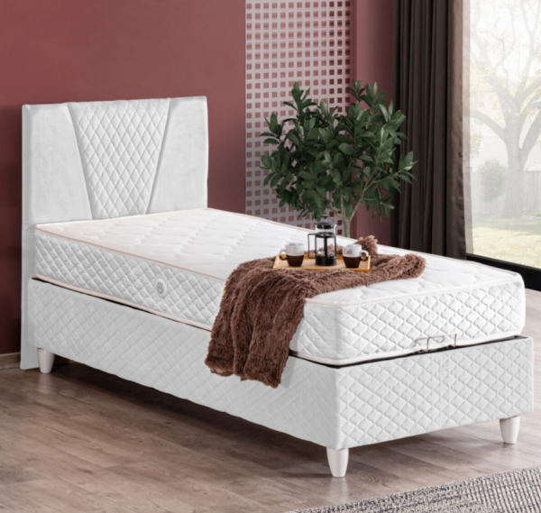 Cesur Menekşe 100x200 Baza+Başlık+Yatak Seti