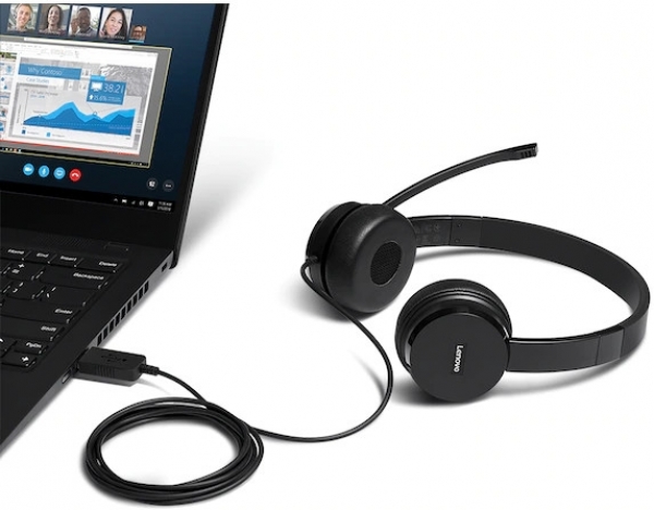 Lenovo 100 Stereo USB Headset Kablolu Kulaklık