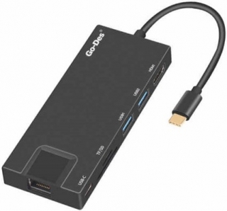 Go Des Type-C to HDMI USB 3.0 TF/SD Ethernet Dönüştürücü