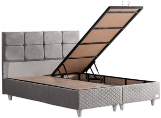 Cesur Gümüş 100x200 Baza+Başlık Seti