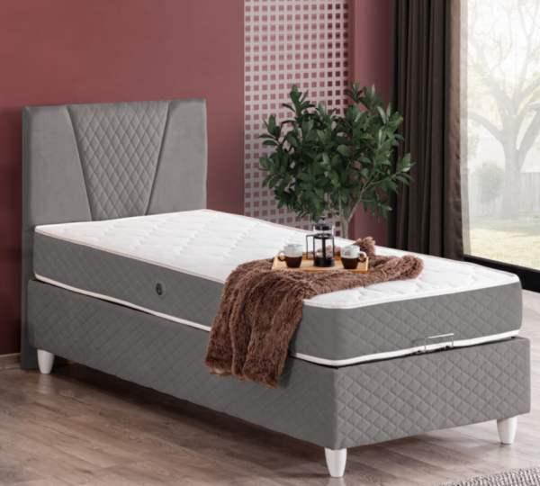 Cesur Menekşe 90x190 Baza+Başlık+Yatak Seti