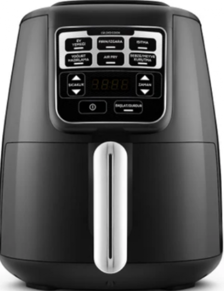 Karaca Air Pro Cook XL 2 in 1 Konuşan Black Chrome Air Fryer Fritöz