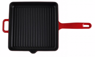 Porland Sapore Kırmızı Kare Döküm Tava 25 cm