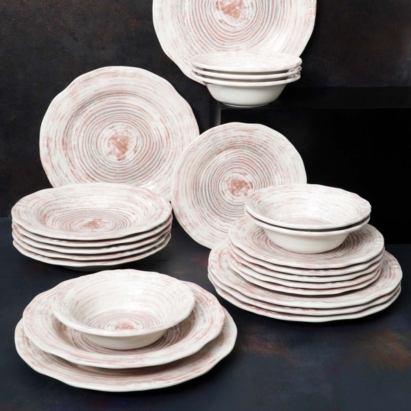 Neva Rose Chocolate Eksen N2870 24 Parça Yemek Takımı