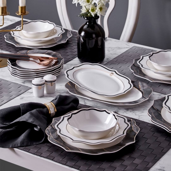 Neva Marble Plus Romantik N3246 28 Parça Yemek Takımı